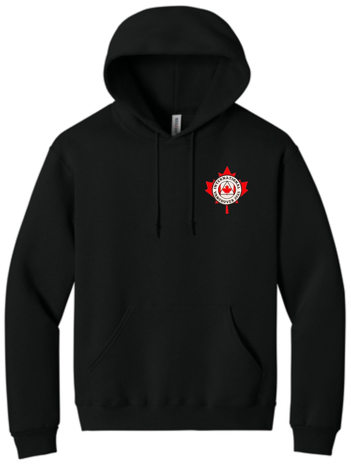 Black Embroidered Hoodie Maple Leaf- International Convention 2025!