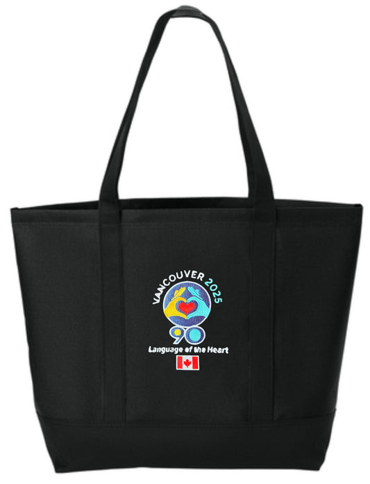 Embroidered Black Logo On The Go Tote- International Convention 2025!