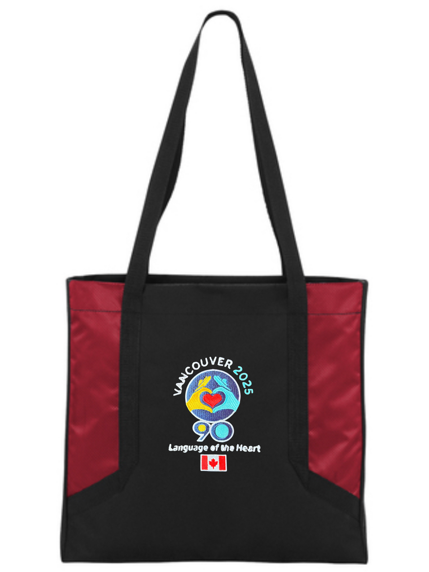 Embroidered Black and Red Tote Logo - International Convention 2025!