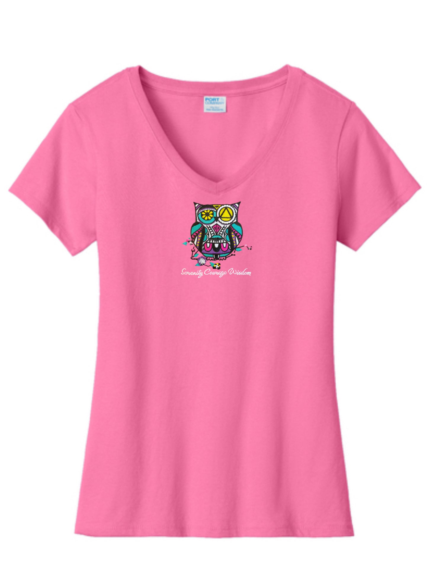 Serenity Courage Wisdom Embroidered Owl Design