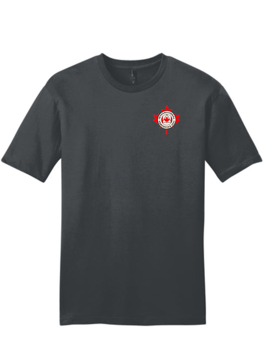 Charcoal Embroidered Maple Leaf T-Shirt- International Convention 2025!