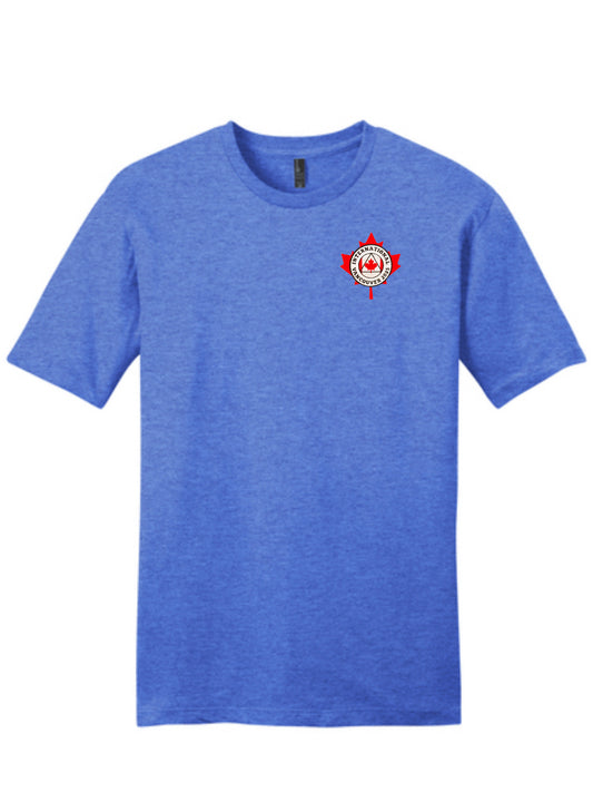 Heather Royal Embroidered Maple Leaf T-Shirt - International Convention 2025!