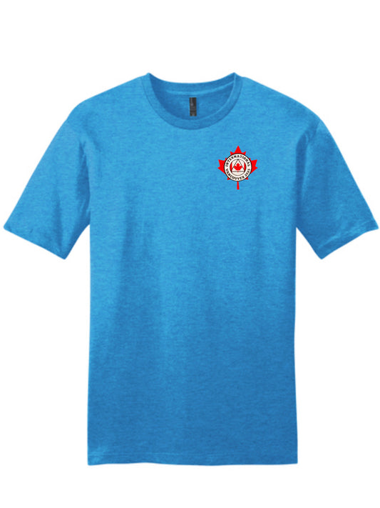 Heather Turquoise Embroidered Maple Leaf T-Shirt - International Convention 2025!