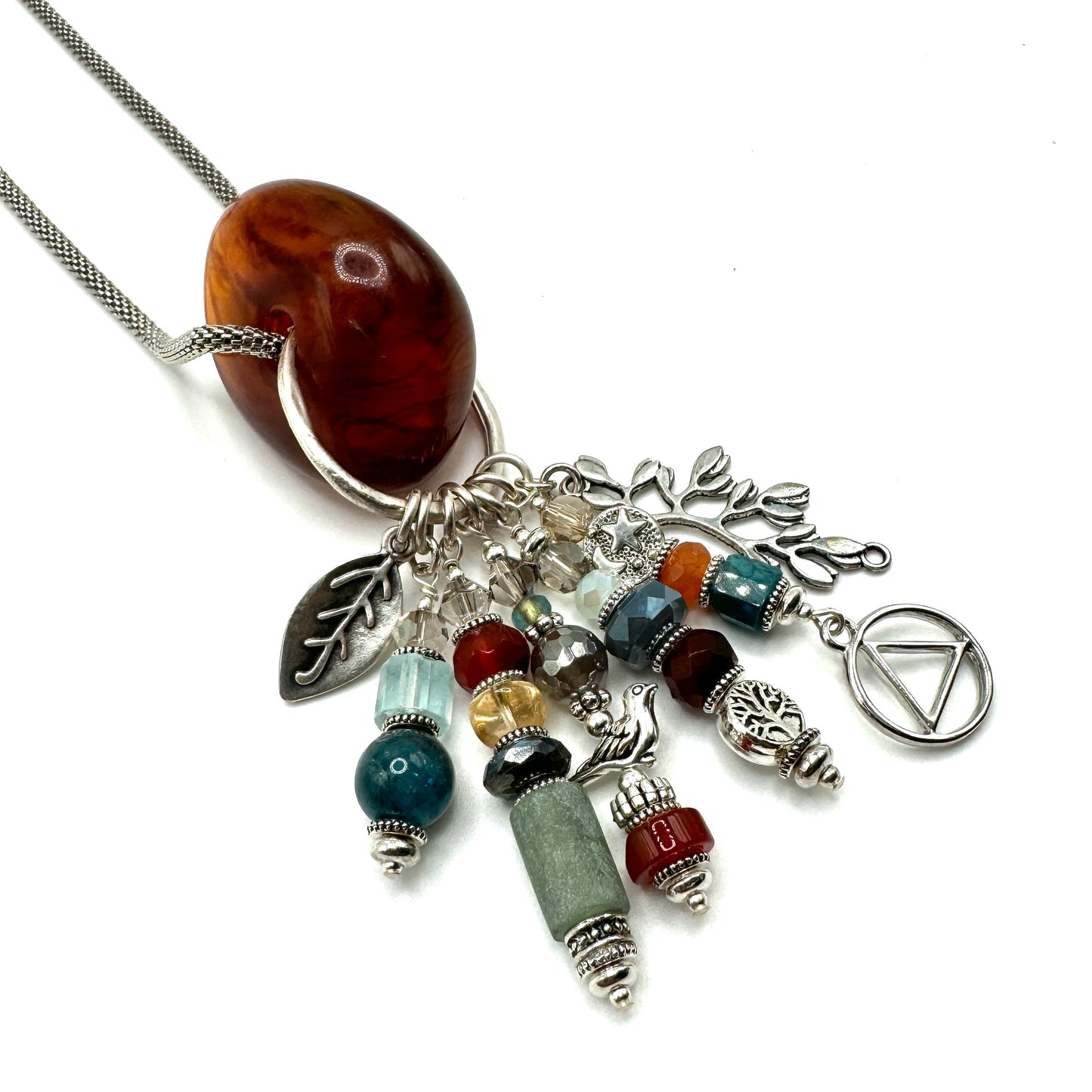 “Amber Pendant Necklace”