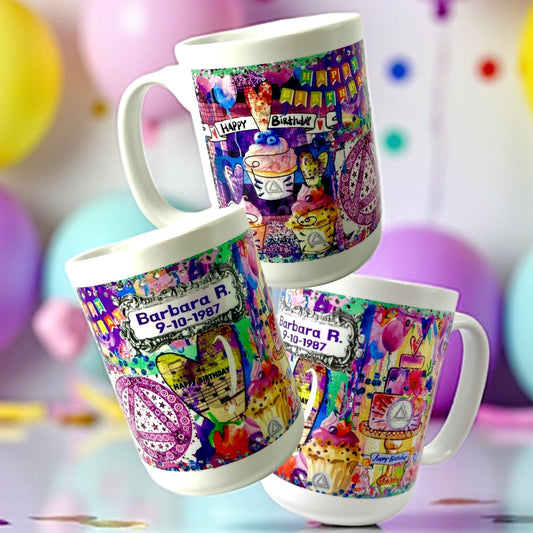 Personalized Happy Birthday Cupcakes/Cake Mug