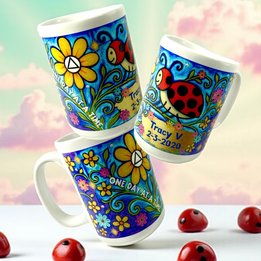 Personalized One Day At a time Mug