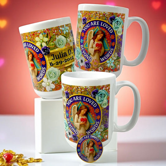 Personalized You Are Loved Beyond Words Mug