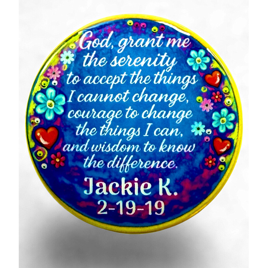 Personalized Happy Anniversary Lime Cake Medallion