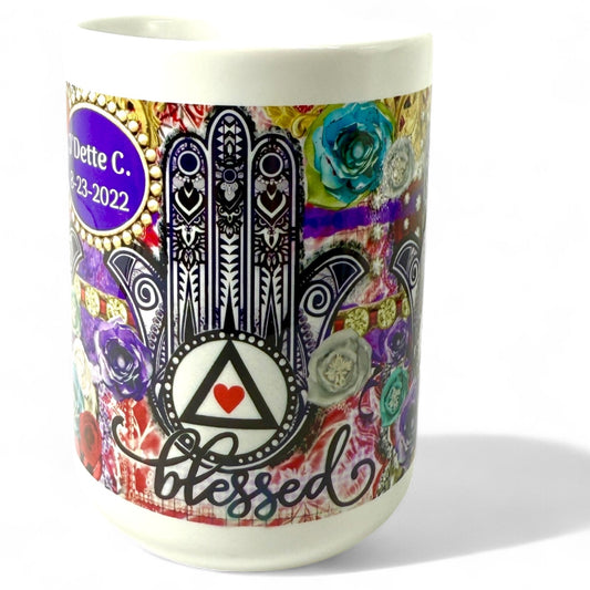 Personalized Blessed Helping Hand Mug