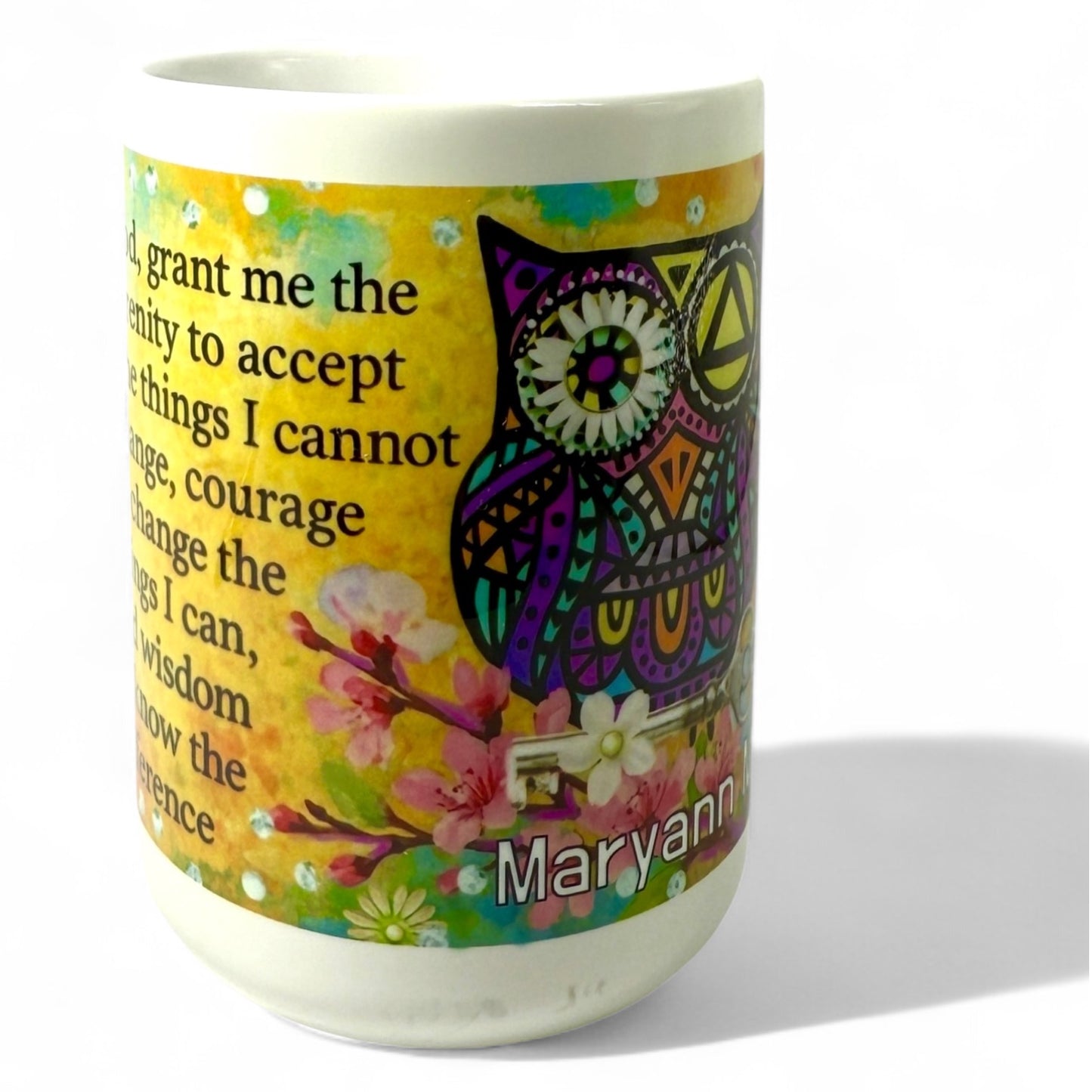 Personalized Serenity Prayer Wise Owl Mug