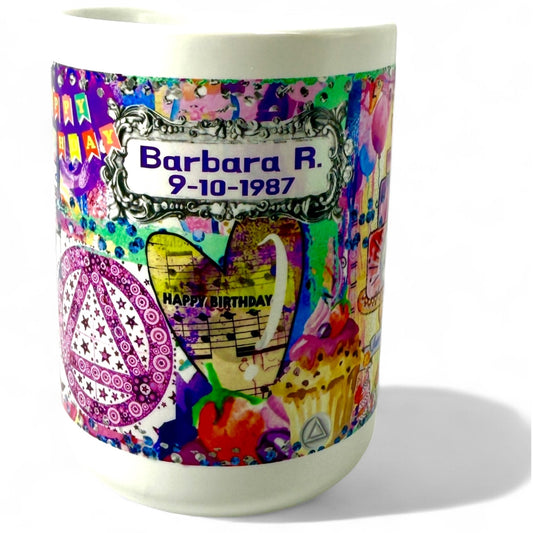 Personalized Happy Birthday Cupcakes/Cake Mug