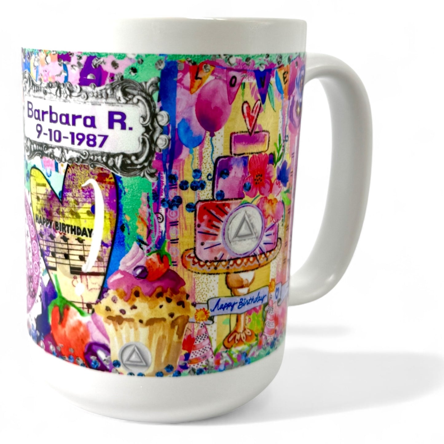 Personalized Happy Birthday Cupcakes/Cake Mug