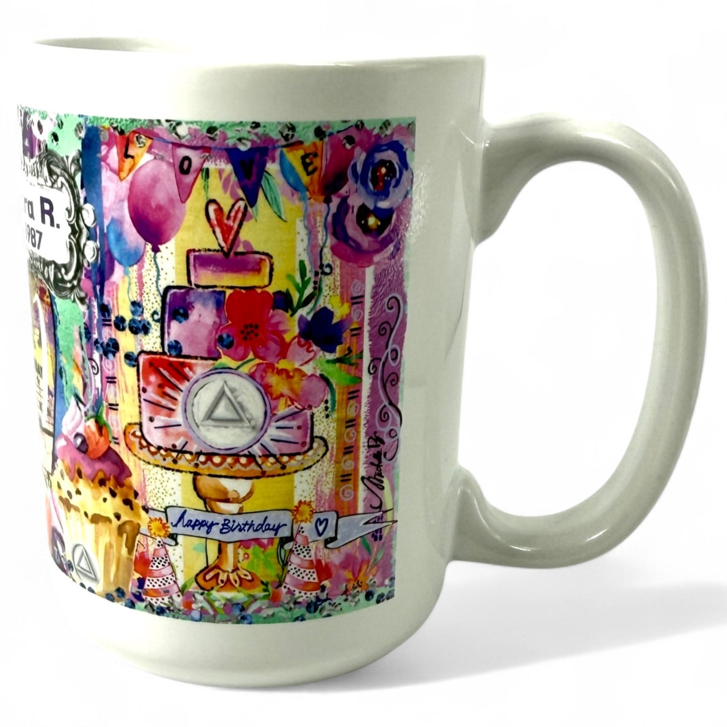 Personalized Happy Birthday Cupcakes/Cake Mug