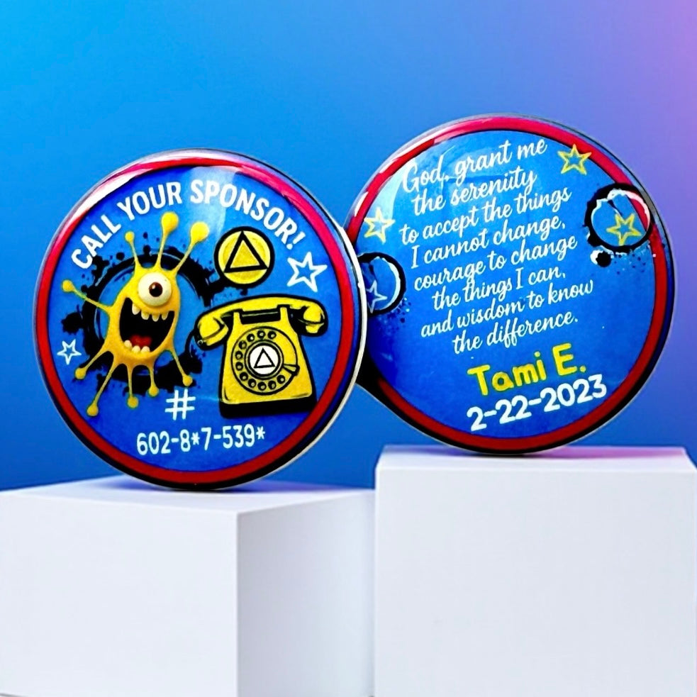 Personalized CALL YOUR SPONSOR! Medallion