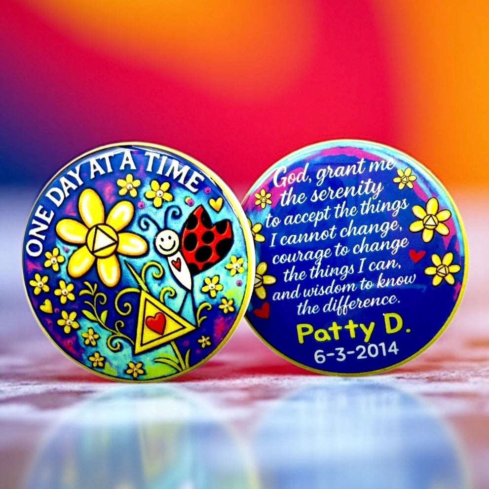 Personalized One Day at a Time Medallion