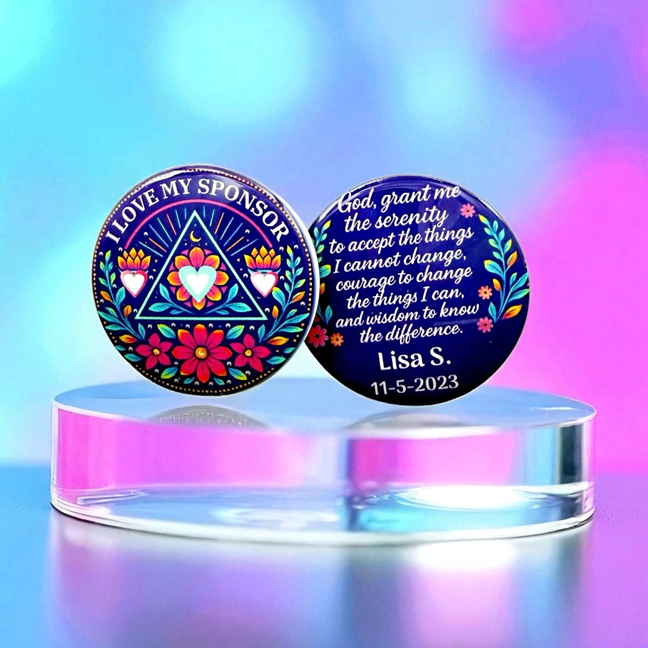 Personalized I Love My Sponsor Medallion