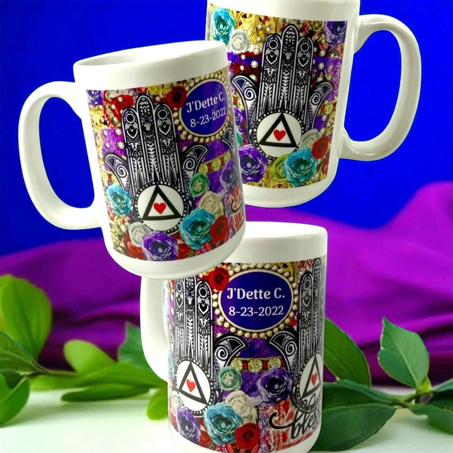 Personalized Blessed Helping Hand Mug