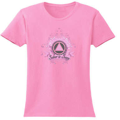 New! Sober Is Sexy Pink Tee