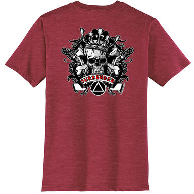 New! Surrender Skull Red Tee