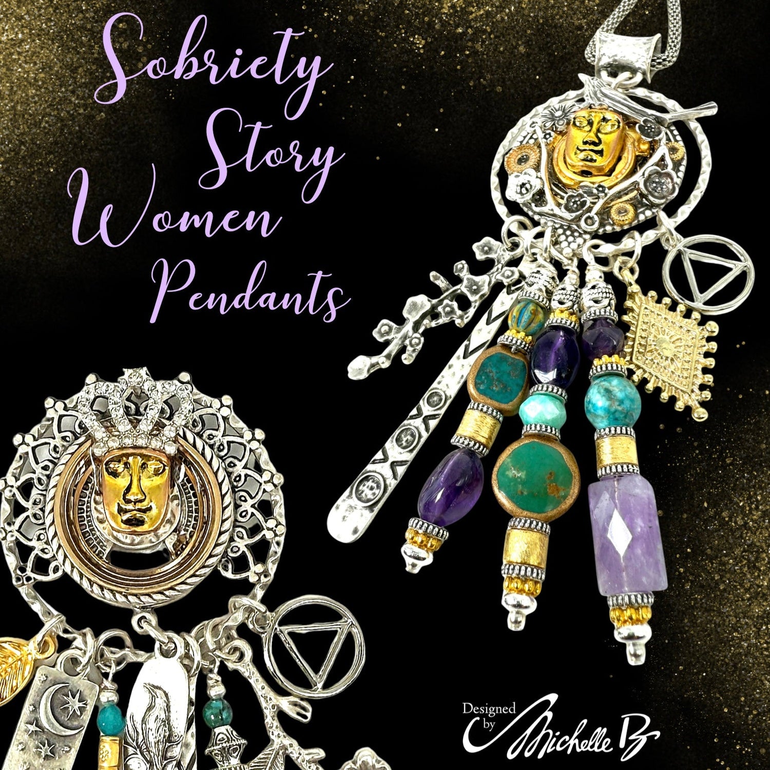 Sobriety Story Women Pendants