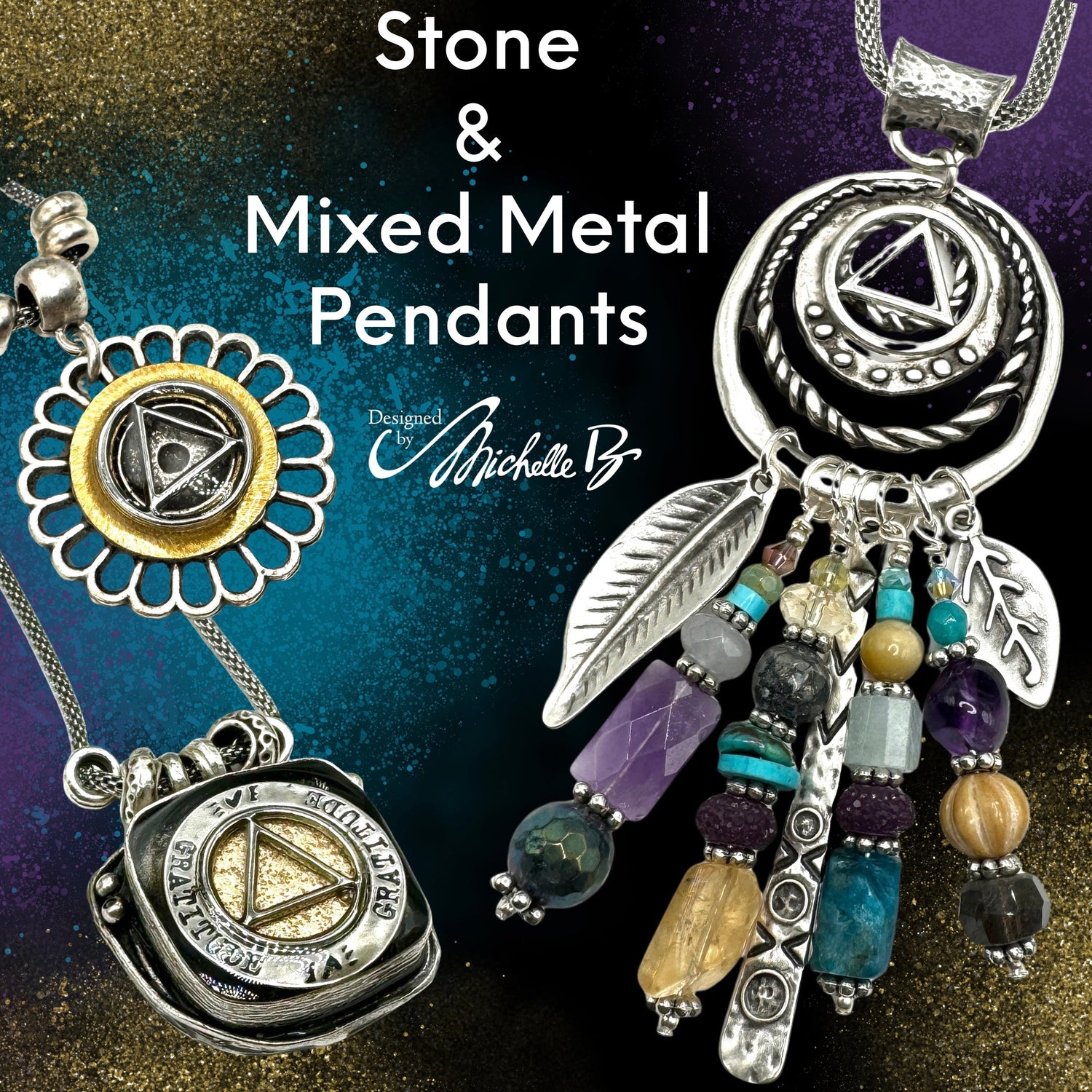 Stone & Mixed Metal Pendants