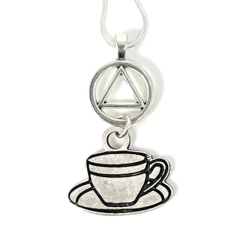 Coffee Time Pendant (snake chain)
