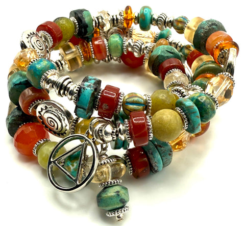 Turquoise, Citrine & Agate Bracelet