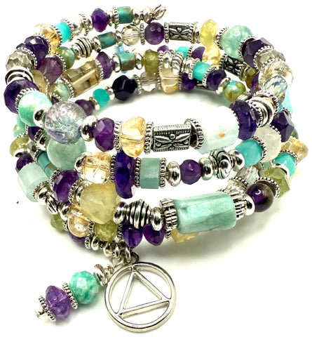 Amethyst, Citrine & Amazonite Bracelet