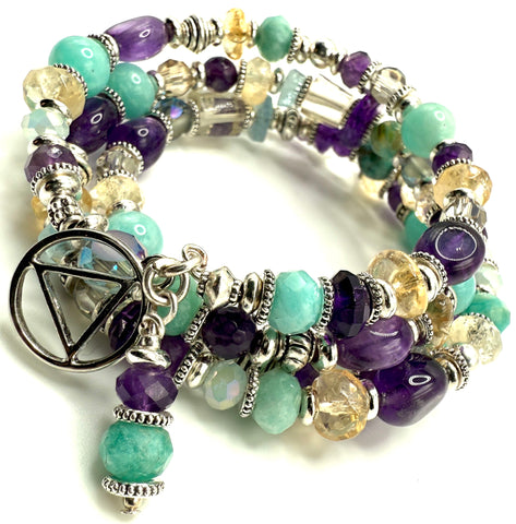 Amethyst, Amazonite & Citrine Bracelet