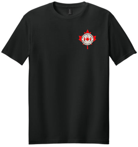 Black Embroidered Soft T-Shirt Maple Leaf- International Convention 2025!