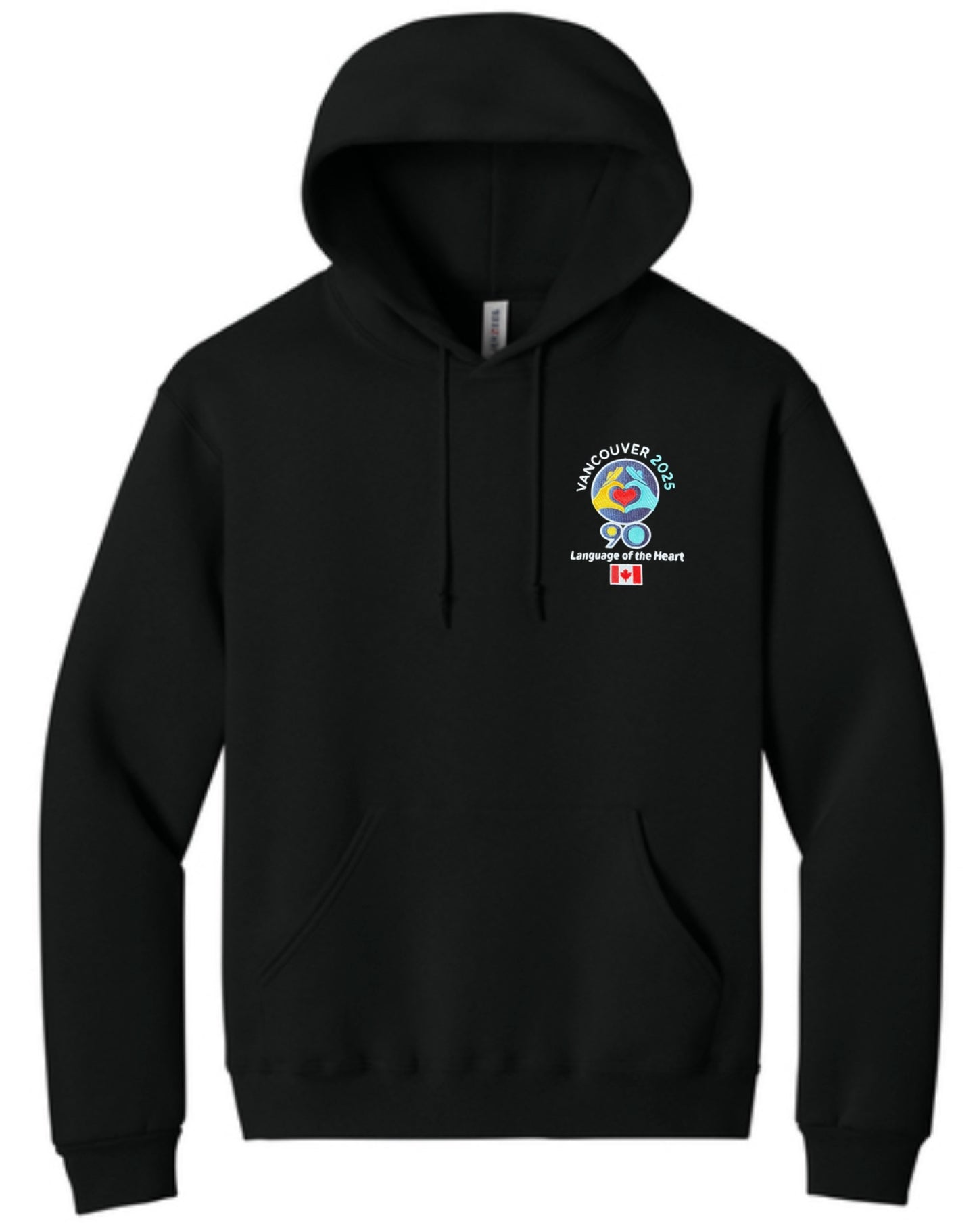 Black Embroidered Logo Hoodie - International Convention 2025!