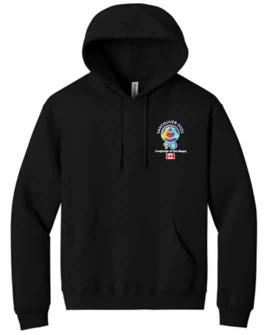 Black Embroidered Logo Hoodie - International Convention 2025!