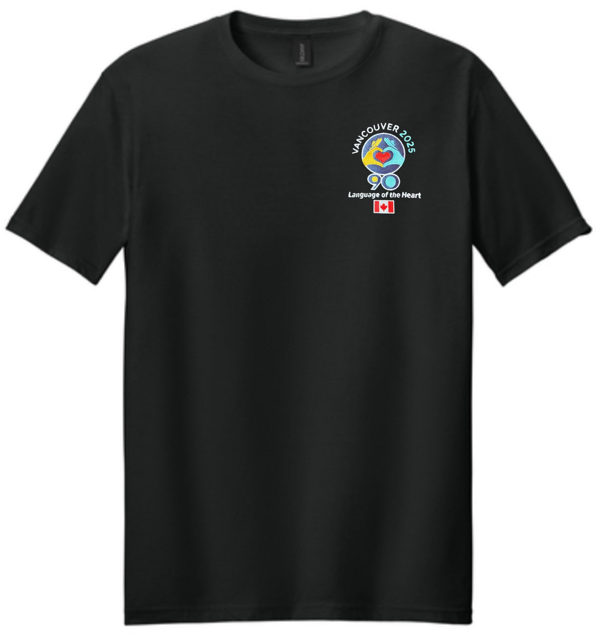 Black Embroidered Soft T-Shirt Logo - International Convention 2025!