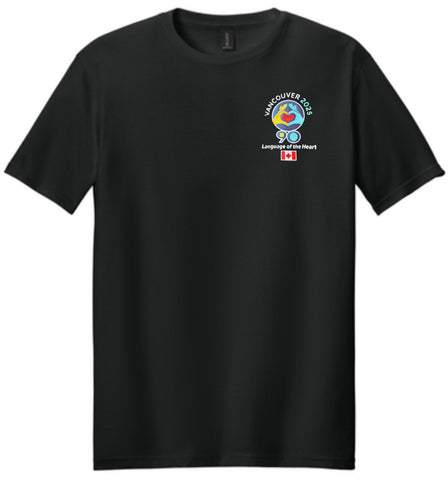 Black Embroidered Soft T-Shirt Logo - International Convention 2025!