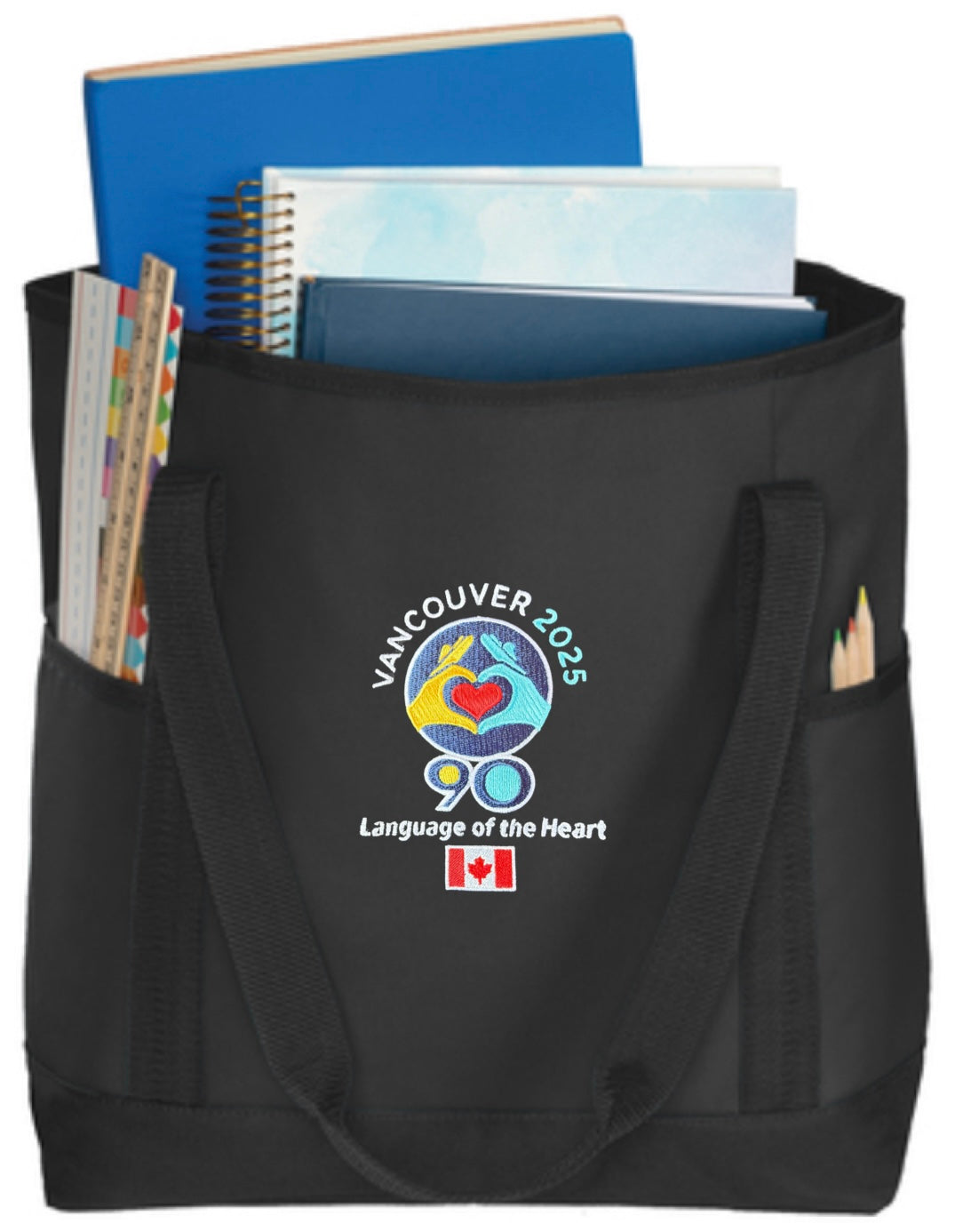 Embroidered Black Logo On The Go Tote- International Convention 2025!