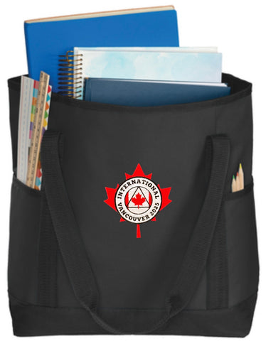 Embroidered Black Maple Leaf On The Go Tote- International Convention 2025!