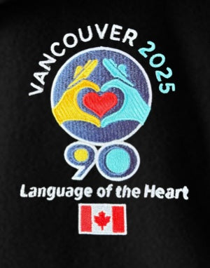 Black Embroidered Fleece Vest Logo- International Convention 2025!