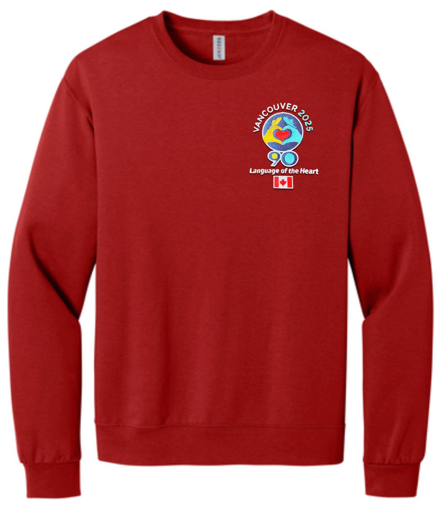 Red Embroidered Crewneck Sweatshirt Logo - International Convention 2025!