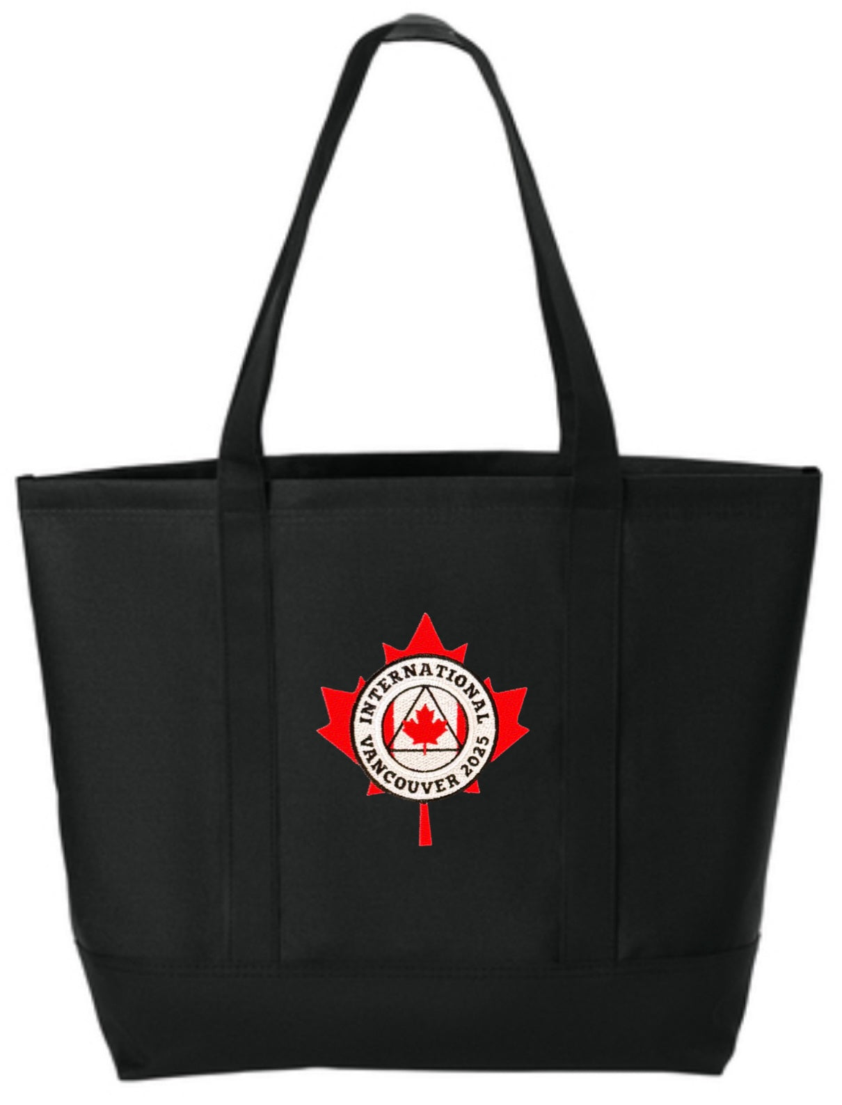 Embroidered Black Maple Leaf On The Go Tote- International Convention 2025!