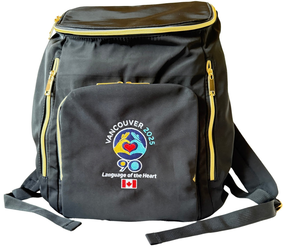 Black Embroidered Backpack Logo - International Convention 2025 ...