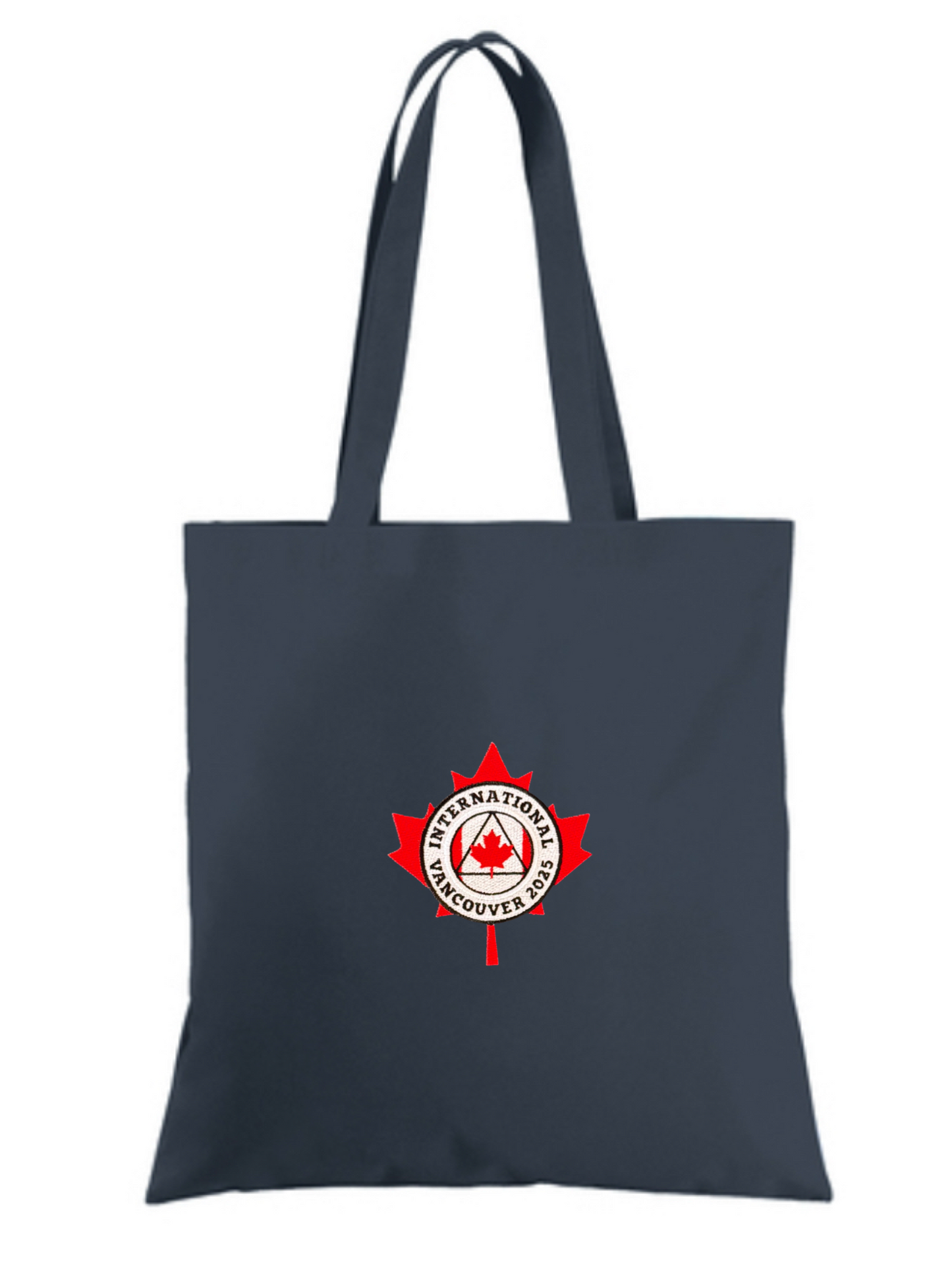 Embroidered Black Maple Leaf Document Tote - International Convention 2025!