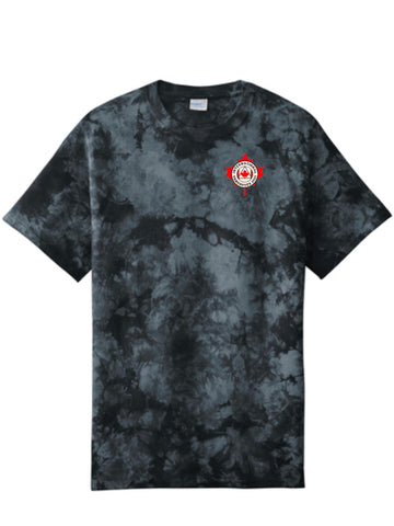 Black Embroidered Crystal Tye Dye T-Shirt Maple Leaf- International Convention 2025!