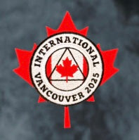 Black Embroidered Crystal Tye Dye T-Shirt Maple Leaf- International Convention 2025!
