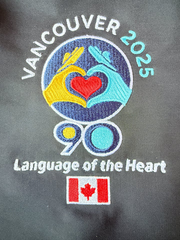 Black Embroidered Backpack Logo - International Convention 2025!