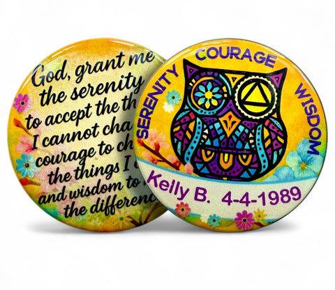 Personalized Serenity Courage Wisdom Medallion