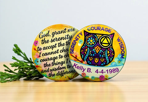 Personalized Serenity Courage Wisdom Medallion