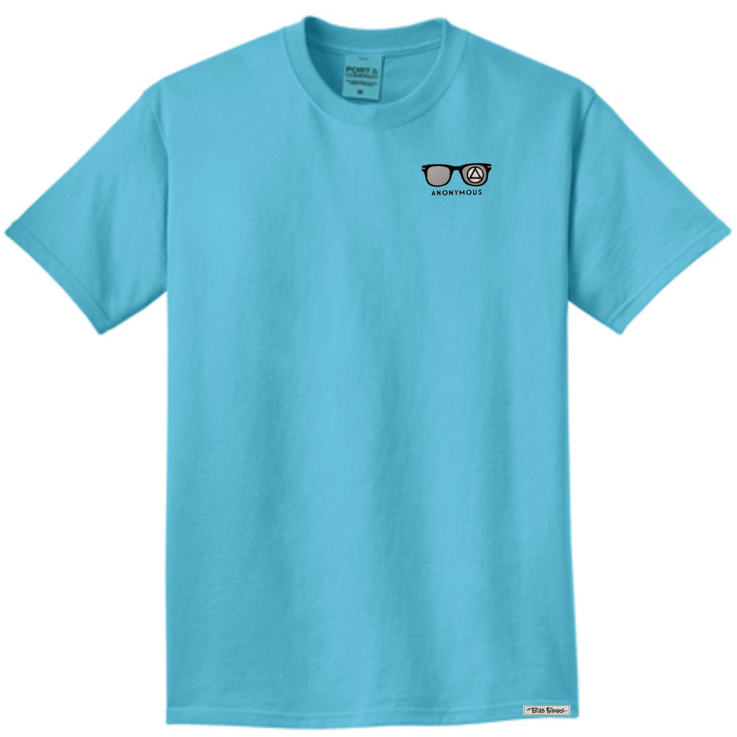 Embroidered Anonymous “Tidal Wave” Beach Washed Garment Dyed T-Shirt With Or Without Sobriety Date