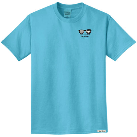Embroidered Anonymous “Tidal Wave” Beach Washed Garment Dyed T-Shirt With Or Without Sobriety Date