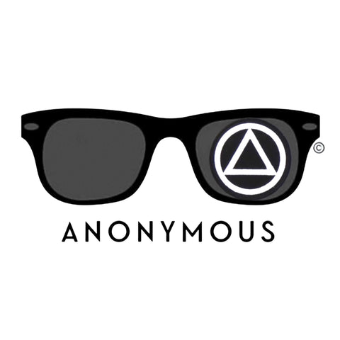 Embroidered Anonymous “Tidal Wave” Beach Washed Garment Dyed T-Shirt With Or Without Sobriety Date