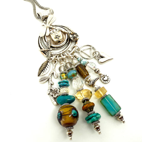 Blown Glass & Turquoise Treasure